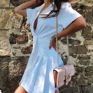 Zara Poplin White Skort Dress